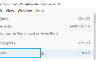 修复：无法在 Adobe Reader 中打印 PDF 文件