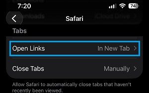 如何让 iPhone 上的 Safari 在后台打开新标签页