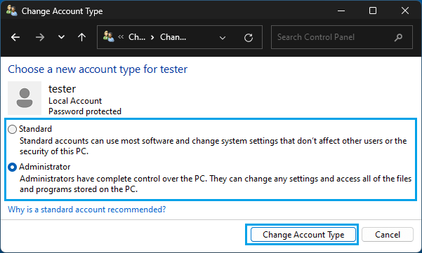 如何在 Windows 11/10 中将本地帐户更改为管理员-第9张图片-致知笔记 - 专注教程知识分享 如何在 Windows 11/10 中将本地帐户更改为管理员-第9张图片-致知笔记 - 专注教程知识分享