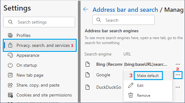 如何在 Windows 11 中更改 Microsoft Edge 默认搜索引擎(Google、DuckDuckGo)-第4张图片-致知笔记 如何在 Windows 11 中更改 Microsoft Edge 默认搜索引擎(Google、DuckDuckGo)-第4张图片-致知笔记