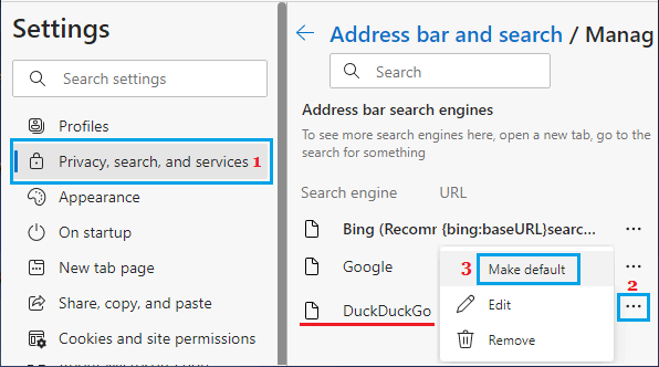 如何在 Windows 11 中更改 Microsoft Edge 默认搜索引擎(Google、DuckDuckGo)-第8张图片-致知笔记 如何在 Windows 11 中更改 Microsoft Edge 默认搜索引擎(Google、DuckDuckGo)-第8张图片-致知笔记