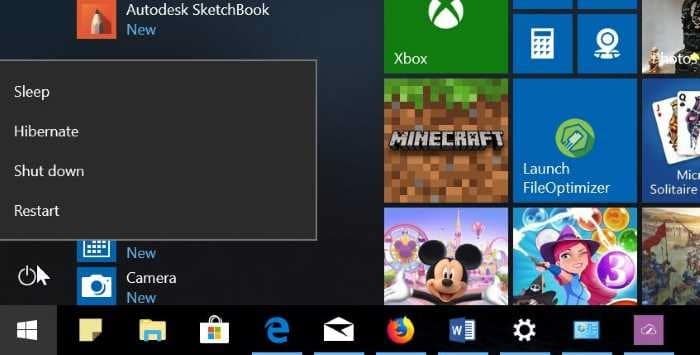 如何在 Windows 10 开始菜单电源选项中添加休眠-第1张图片-致知笔记