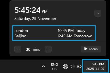 如何在 Windows 11/10 任务栏添加多个时钟-第5张图片-致知笔记 如何在 Windows 11/10 任务栏添加多个时钟-第5张图片-致知笔记