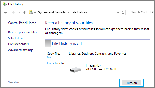 如何在 Windows 11/10 中用文件历史记录备份文件-第3张图片-致知笔记 如何在 Windows 11/10 中用文件历史记录备份文件-第3张图片-致知笔记