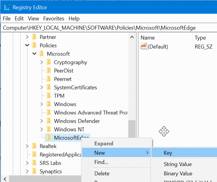 如何在 Windows 10 中禁用 Microsoft Edge 的 InPrivate 浏览模式-第6张图片-致知笔记 如何在 Windows 10 中禁用 Microsoft Edge 的 InPrivate 浏览模式-第6张图片-致知笔记