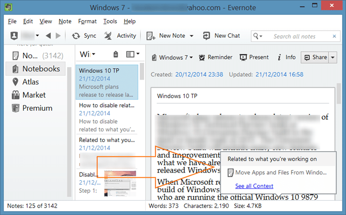 如何关闭 Evernote 的“Related to what you're working on”相关内容推荐-第1张图片-致知笔记 如何关闭 Evernote 的“Related to what you're working on”相关内容推荐-第1张图片-致知笔记