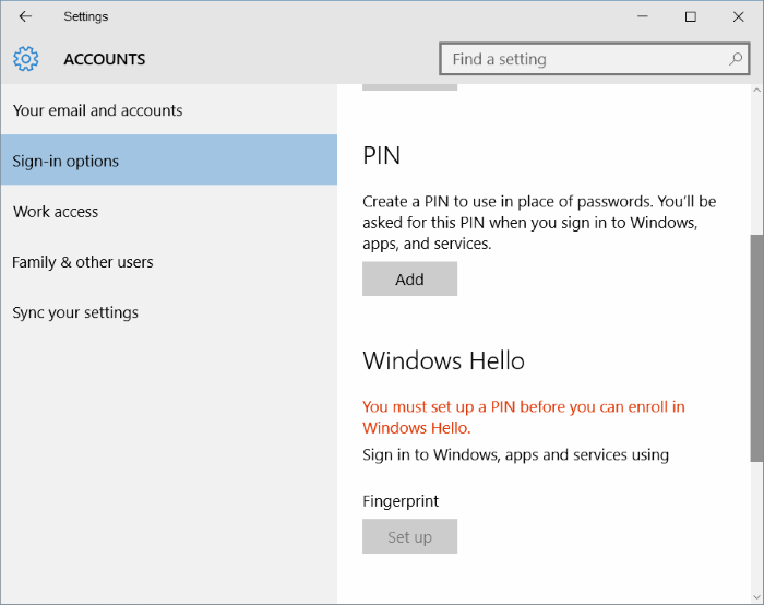 修复 Windows 10 指纹识别设置按钮变灰不可用的问题-第1张图片-致知笔记 修复 Windows 10 指纹识别设置按钮变灰不可用的问题-第1张图片-致知笔记