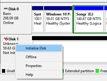 修复 Windows 10 磁盘管理中显示「未知,未初始化」的硬盘-第2张图片-致知笔记 修复 Windows 10 磁盘管理中显示「未知,未初始化」的硬盘-第2张图片-致知笔记