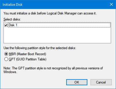 修复 Windows 10 磁盘管理中显示「未知,未初始化」的硬盘-第3张图片-致知笔记 修复 Windows 10 磁盘管理中显示「未知,未初始化」的硬盘-第3张图片-致知笔记