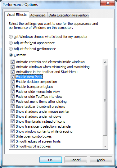 修复“使用 Aero Peek 预览桌面”选项变灰不可用的问题(Windows 10/8/7)-第5张图片-致知笔记 修复“使用 Aero Peek 预览桌面”选项变灰不可用的问题(Windows 10/8/7)-第5张图片-致知笔记