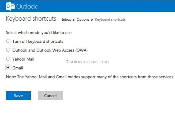 如何在 Outlook.com 中启用 Gmail 和 Yahoo! 邮件的键盘快捷键-第3张图片-致知笔记