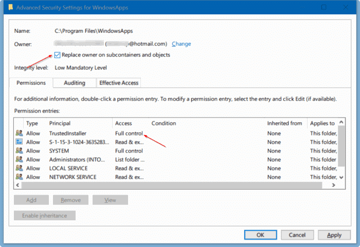 如何在 Windows 10 中访问 WindowsApps 文件夹(修改权限方法)-第11张图片-致知笔记 如何在 Windows 10 中访问 WindowsApps 文件夹(修改权限方法)-第11张图片-致知笔记