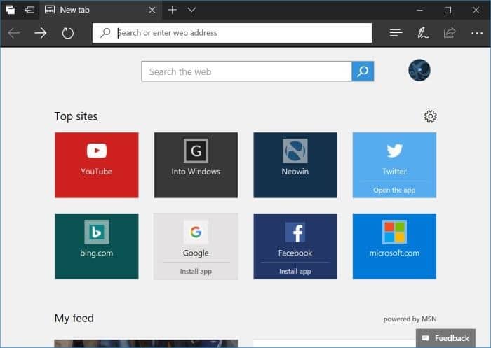 Microsoft Edge 如何把网站添加到常用网站(Top Sites)-第1张图片-致知笔记 Microsoft Edge 如何把网站添加到常用网站(Top Sites)-第1张图片-致知笔记