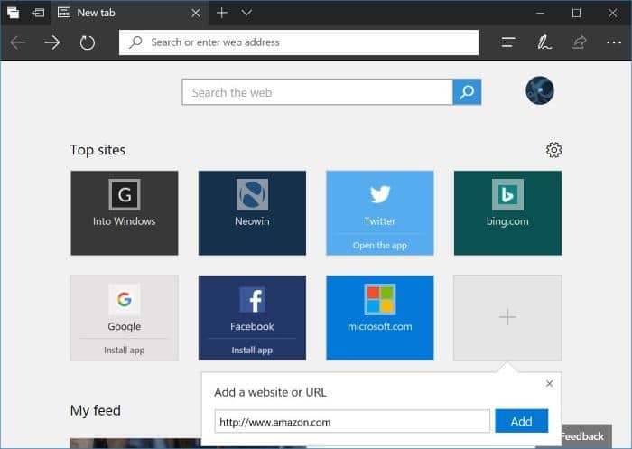 Microsoft Edge 如何把网站添加到常用网站(Top Sites)-第4张图片-致知笔记 Microsoft Edge 如何把网站添加到常用网站(Top Sites)-第4张图片-致知笔记