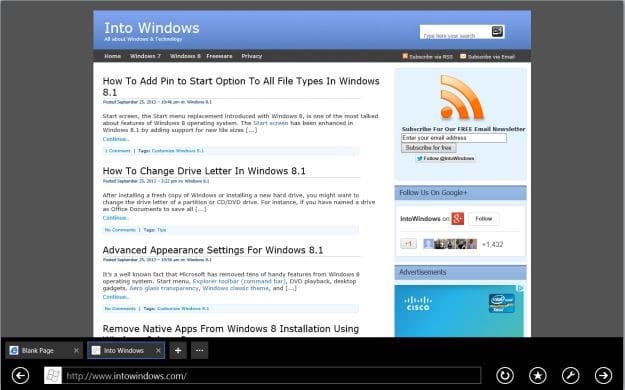 如何在 Windows 8.1 中让 IE11 始终显示地址栏和标签页-第1张图片-致知笔记 如何在 Windows 8.1 中让 IE11 始终显示地址栏和标签页-第1张图片-致知笔记