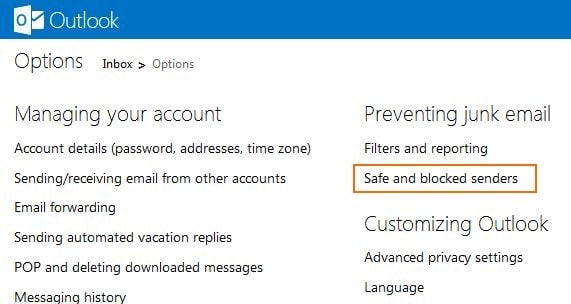 如何在 Outlook.com 中屏蔽垃圾邮件发件人地址-第3张图片-致知笔记 如何在 Outlook.com 中屏蔽垃圾邮件发件人地址-第3张图片-致知笔记
