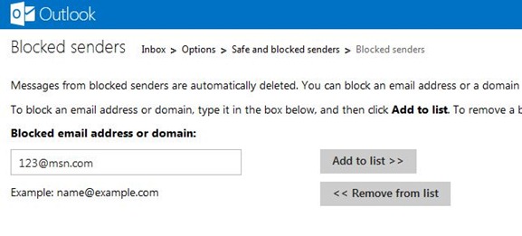 如何在 Outlook.com 中屏蔽垃圾邮件发件人地址-第5张图片-致知笔记 如何在 Outlook.com 中屏蔽垃圾邮件发件人地址-第5张图片-致知笔记