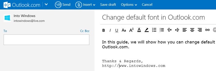 如何在 Outlook.com 中更改默认字体和字体颜色-第1张图片-致知笔记 如何在 Outlook.com 中更改默认字体和字体颜色-第1张图片-致知笔记