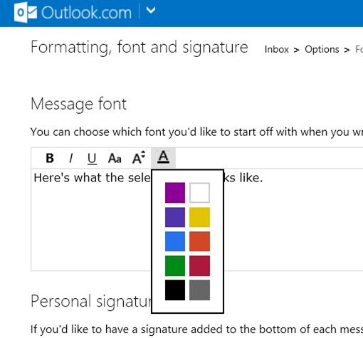 如何在 Outlook.com 中更改默认字体和字体颜色-第6张图片-致知笔记 如何在 Outlook.com 中更改默认字体和字体颜色-第6张图片-致知笔记