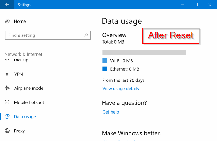 如何在 Windows 10 中重置或清除网络数据使用量统计-第9张图片-致知笔记 如何在 Windows 10 中重置或清除网络数据使用量统计-第9张图片-致知笔记