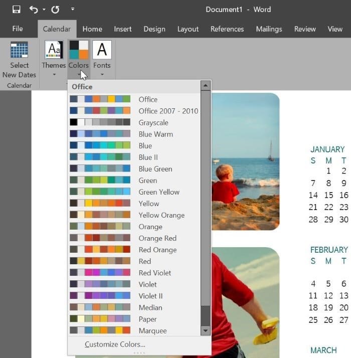 如何用 Office Word 或 Excel 制作日历-第7张图片-致知笔记 如何用 Office Word 或 Excel 制作日历-第7张图片-致知笔记