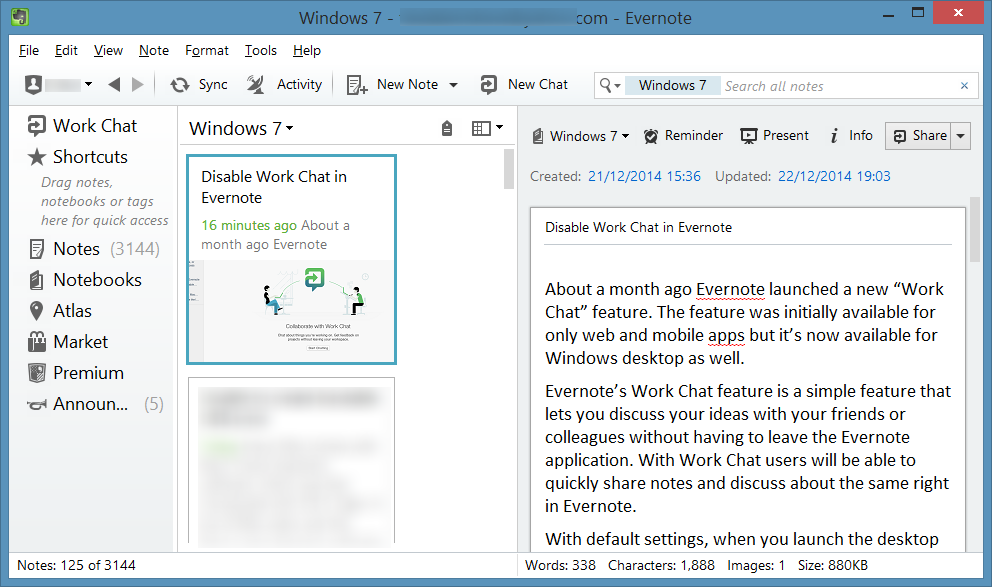如何关闭 Evernote 的 Work Chat(工作聊天)功能-第2张图片-致知笔记 如何关闭 Evernote 的 Work Chat(工作聊天)功能-第2张图片-致知笔记