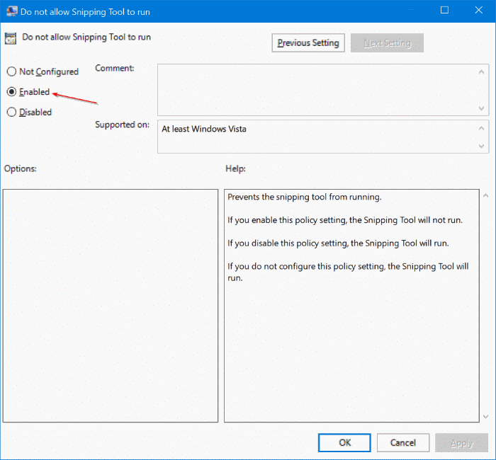 Windows 10 如何启用或禁用截图工具（组策略和注册表两种方法）-第4张图片-致知笔记