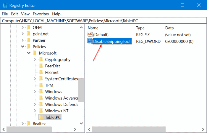 Windows 10 如何启用或禁用截图工具（组策略和注册表两种方法）-第8张图片-致知笔记