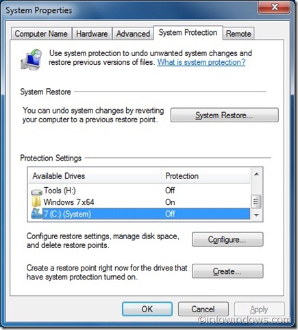 如何在 Windows 7 中开启系统还原功能-第3张图片-致知笔记 如何在 Windows 7 中开启系统还原功能-第3张图片-致知笔记