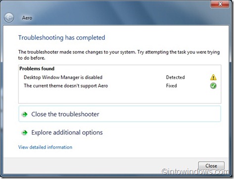 如何使用 Aero 疑难解答修复 Windows 7 的 Aero 显示问题-第5张图片-致知笔记 如何使用 Aero 疑难解答修复 Windows 7 的 Aero 显示问题-第5张图片-致知笔记