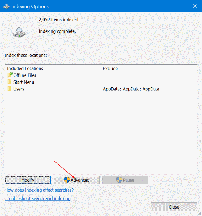 如何在 Windows 10 搜索结果中隐藏文件和文件夹-第6张图片-致知笔记