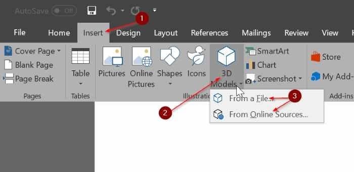 如何在 Word 和 PowerPoint 中插入 3D 模型-第2张图片-致知笔记 如何在 Word 和 PowerPoint 中插入 3D 模型-第2张图片-致知笔记
