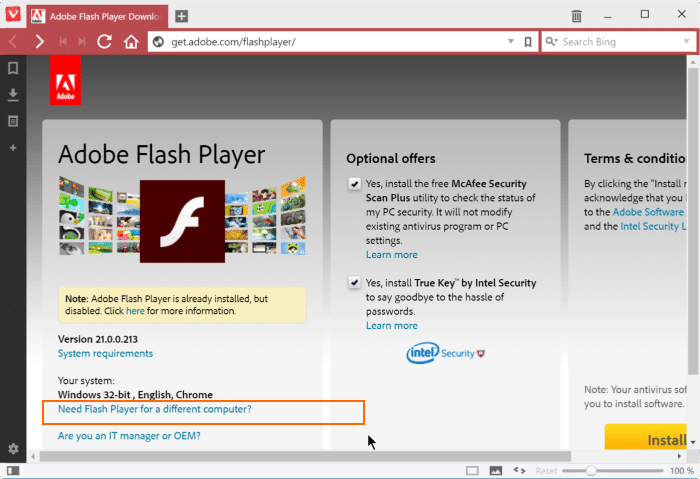 如何为 Vivaldi 浏览器安装 Adobe Flash Player-第2张图片-致知笔记 如何为 Vivaldi 浏览器安装 Adobe Flash Player-第2张图片-致知笔记
