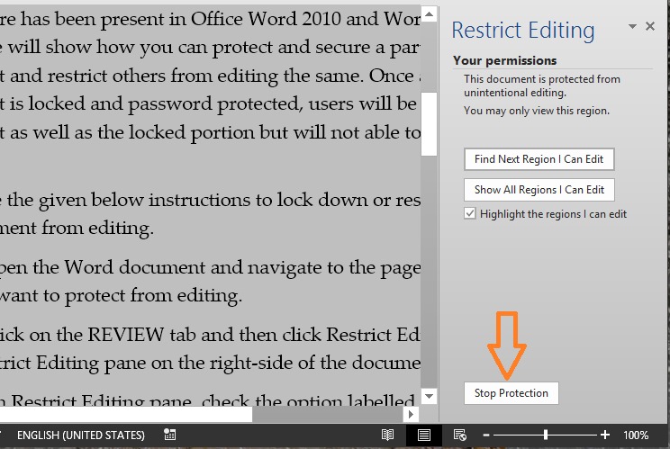 如何锁定 Word 文档的部分内容（Office 2016/2013）-第6张图片-致知笔记