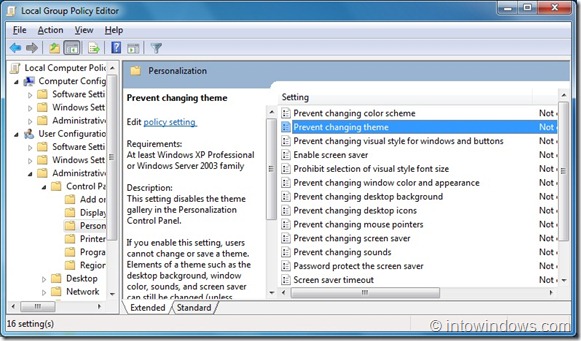 如何在 Windows 7 中禁止用户更改主题（组策略与注册表两种方法）-第4张图片-致知笔记