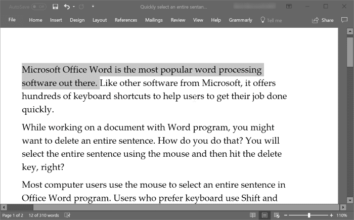 Word 技巧:快速选中整个句子的快捷操作-第2张图片-致知笔记 Word 技巧:快速选中整个句子的快捷操作-第2张图片-致知笔记