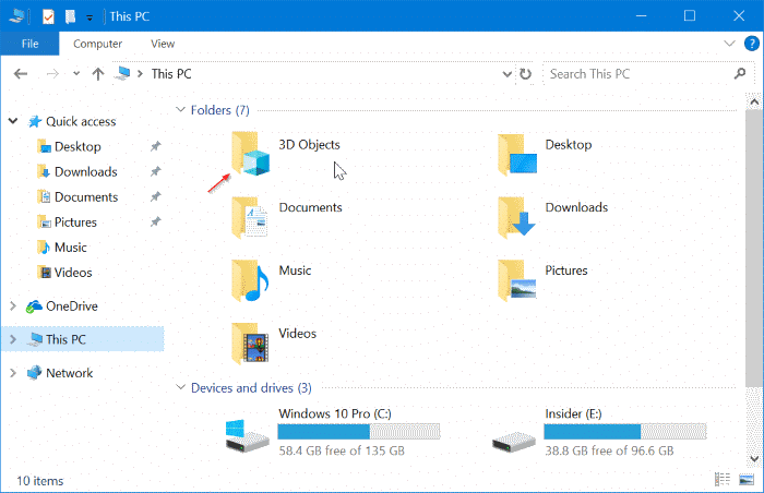 如何在 Windows 10 中从“此电脑”删除“3D 对象”文件夹-第1张图片-致知笔记 如何在 Windows 10 中从“此电脑”删除“3D 对象”文件夹-第1张图片-致知笔记