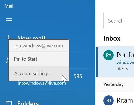 如何在 Windows 10 邮件应用中删除电子邮箱账户-第1张图片-致知笔记