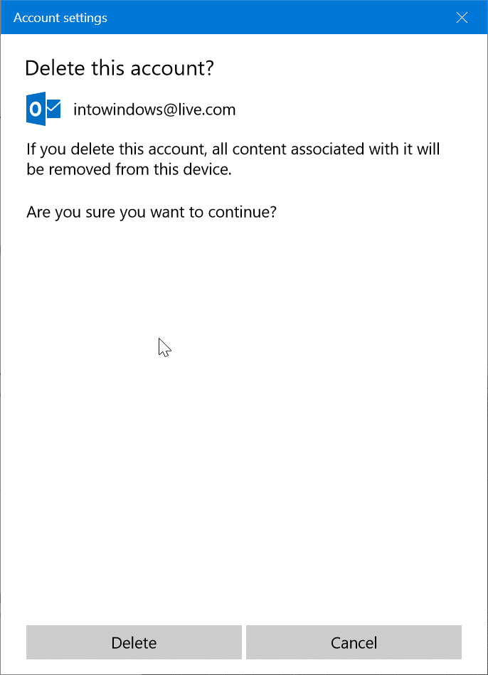 如何在 Windows 10 邮件应用中删除电子邮箱账户-第10张图片-致知笔记