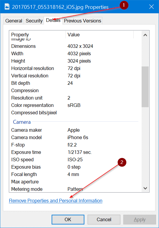 如何在 Windows 10 中删除照片里的个人信息(属性与位置数据)-第4张图片-致知笔记 如何在 Windows 10 中删除照片里的个人信息(属性与位置数据)-第4张图片-致知笔记