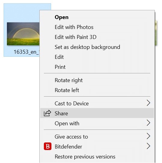 如何在 Windows 10 中删除右键菜单里的“共享”选项-第1张图片-致知笔记