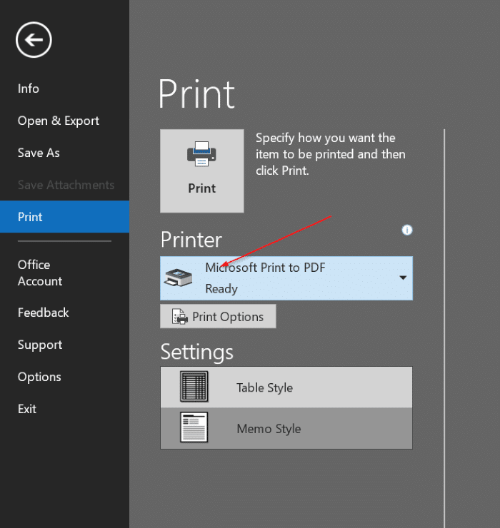 如何在 Windows 10 中把邮件另存为 PDF 文件-第4张图片-致知笔记