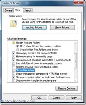 如何在 Windows 7 和 Vista 中显示或隐藏磁盘盘符-第4张图片-致知笔记