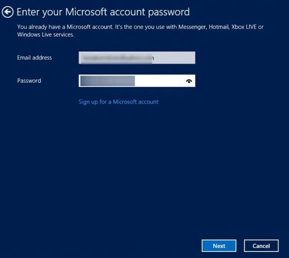 如何在 Windows 8 中把本地账户切换为微软账户-第6张图片-致知笔记 如何在 Windows 8 中把本地账户切换为微软账户-第6张图片-致知笔记