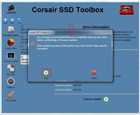 如何使用 Corsair SSD Toolbox 更新海盗船 SSD 固件-第4张图片-致知笔记 如何使用 Corsair SSD Toolbox 更新海盗船 SSD 固件-第4张图片-致知笔记