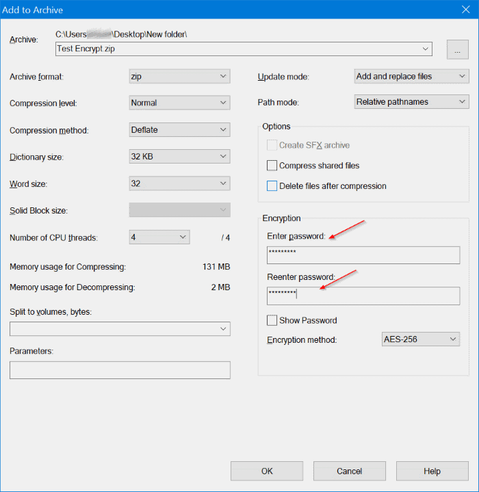 Windows 10 中如何用 7-Zip 加密文件和文件夹-第4张图片-致知笔记 Windows 10 中如何用 7-Zip 加密文件和文件夹-第4张图片-致知笔记