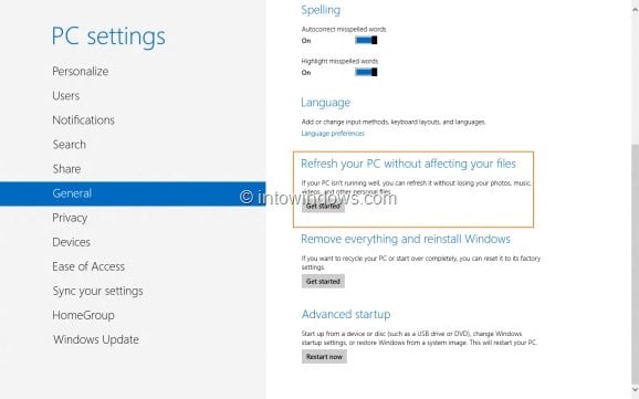 Win8 刷新电脑(Refresh PC)功能怎么用?一键重装系统不丢文件-第3张图片-致知笔记 Win8 刷新电脑(Refresh PC)功能怎么用?一键重装系统不丢文件-第3张图片-致知笔记