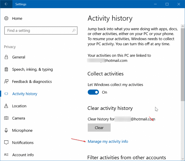 Windows 10 如何查看和清除活动历史记录-第3张图片-致知笔记 Windows 10 如何查看和清除活动历史记录-第3张图片-致知笔记