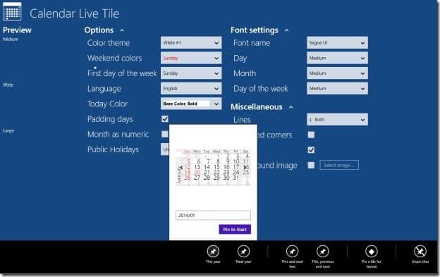 用 Live Calendar 在 Windows 8/8.1 开始屏幕显示动态日历磁贴-第4张图片-致知笔记