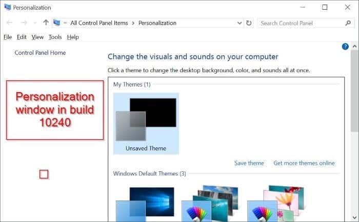 Windows 10 Build 10547 恢复经典个性化窗口-第1张图片-致知笔记 Windows 10 Build 10547 恢复经典个性化窗口-第1张图片-致知笔记